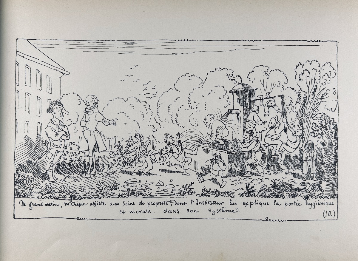 Töpffer (rodolphe) - The Story Of Mr. Crépin. Dufrenoy Press, 1850, Publisher's Hardcover.-photo-3