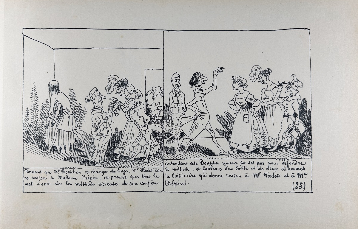 Töpffer (rodolphe) - The Story Of Mr. Crépin. Dufrenoy Press, 1850, Publisher's Hardcover.-photo-4