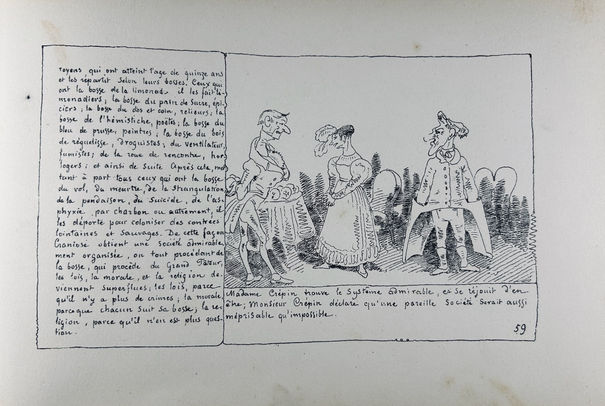 Töpffer (rodolphe) - The Story Of Mr. Crépin. Dufrenoy Press, 1850, Publisher's Hardcover.-photo-4