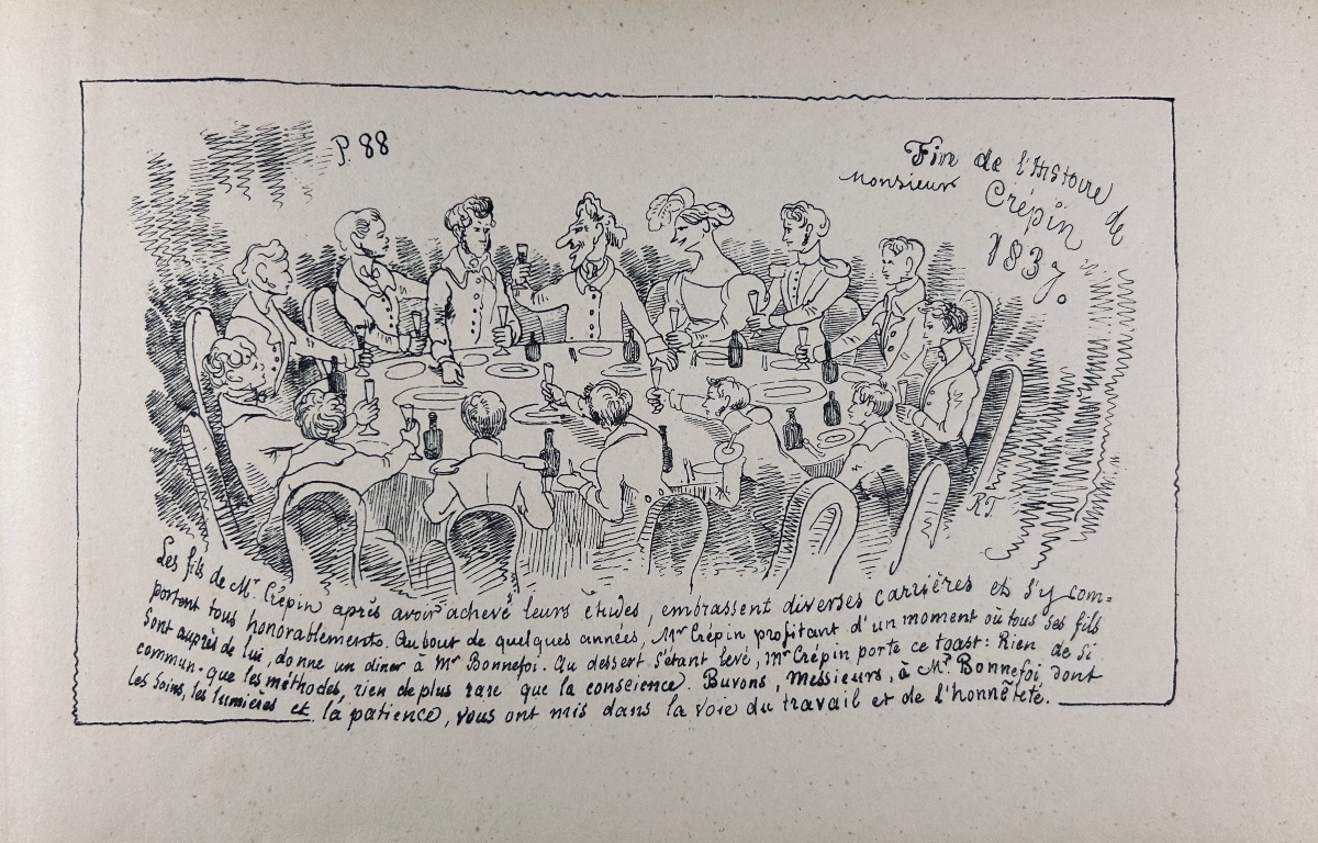 Töpffer (rodolphe) - The Story Of Mr. Crépin. Dufrenoy Press, 1850, Publisher's Hardcover.-photo-8