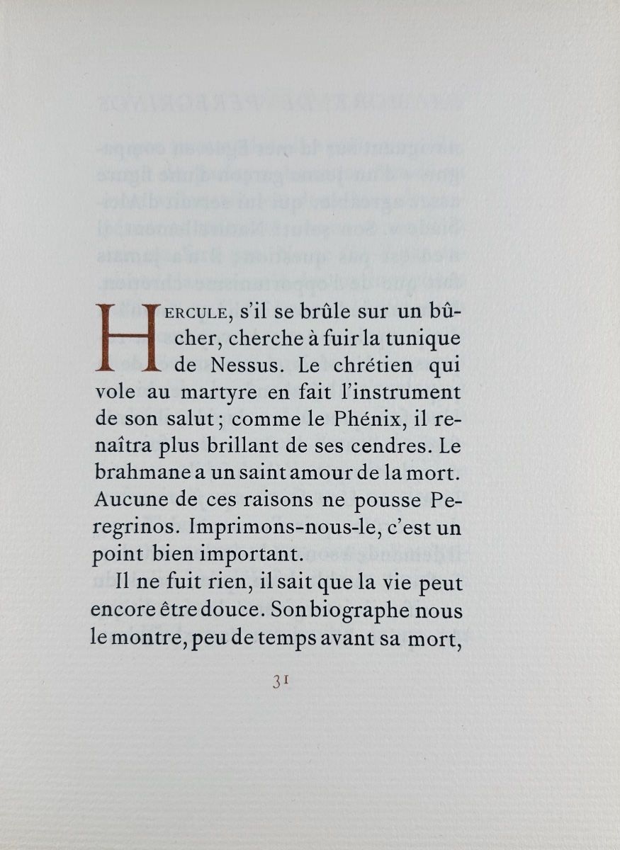 MONTHERLANT (Henry de) - La mort de Pereginos. Émile Hazan, 1927, un bois de Lucien Boucher.-photo-1