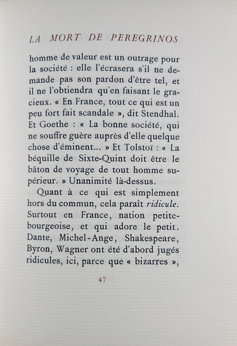 MONTHERLANT (Henry de) - La mort de Pereginos. Émile Hazan, 1927, un bois de Lucien Boucher.-photo-7