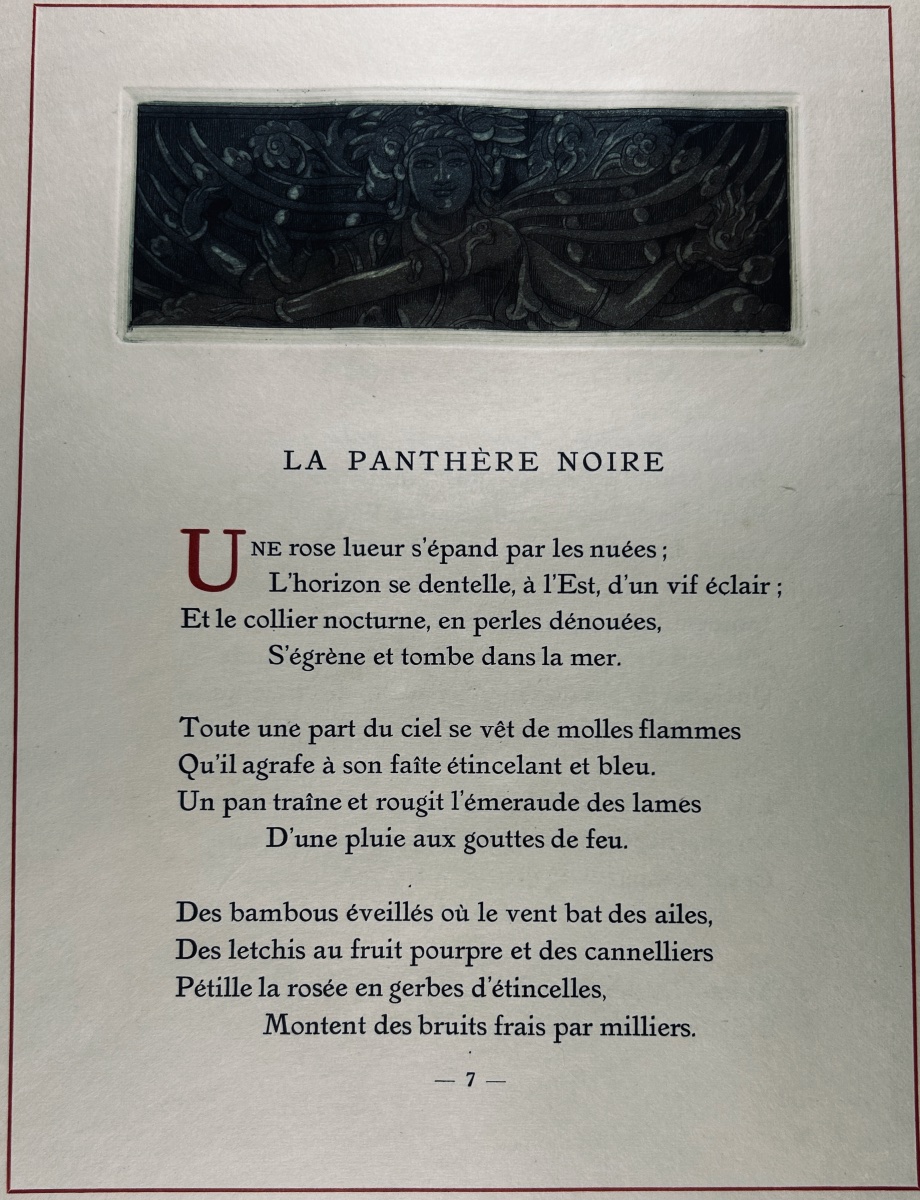 [BECQUE] - LISLE (Leconte de) - Six poèmes barbares. Chez Maurice de Becque, 1925, en feuilles.-photo-4