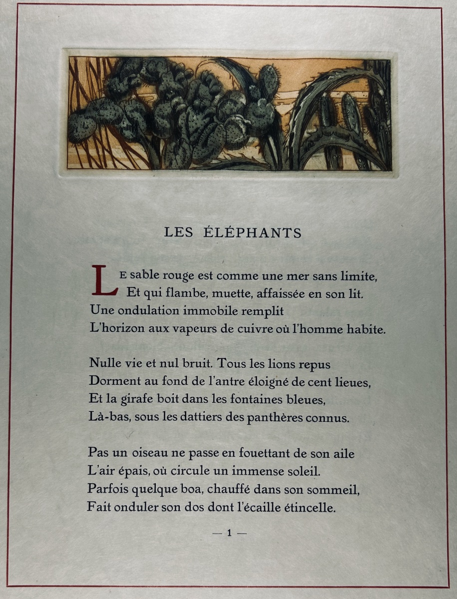 [BECQUE] - LISLE (Leconte de) - Six poèmes barbares. Chez Maurice de Becque, 1925, en feuilles.-photo-6