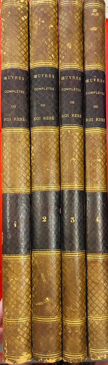 RENÉ D'ANJOU - Oeuvres complètes du Roi René. Angers, Cosnier & Lachèse, 1845, 4 volumes reliés-photo-4