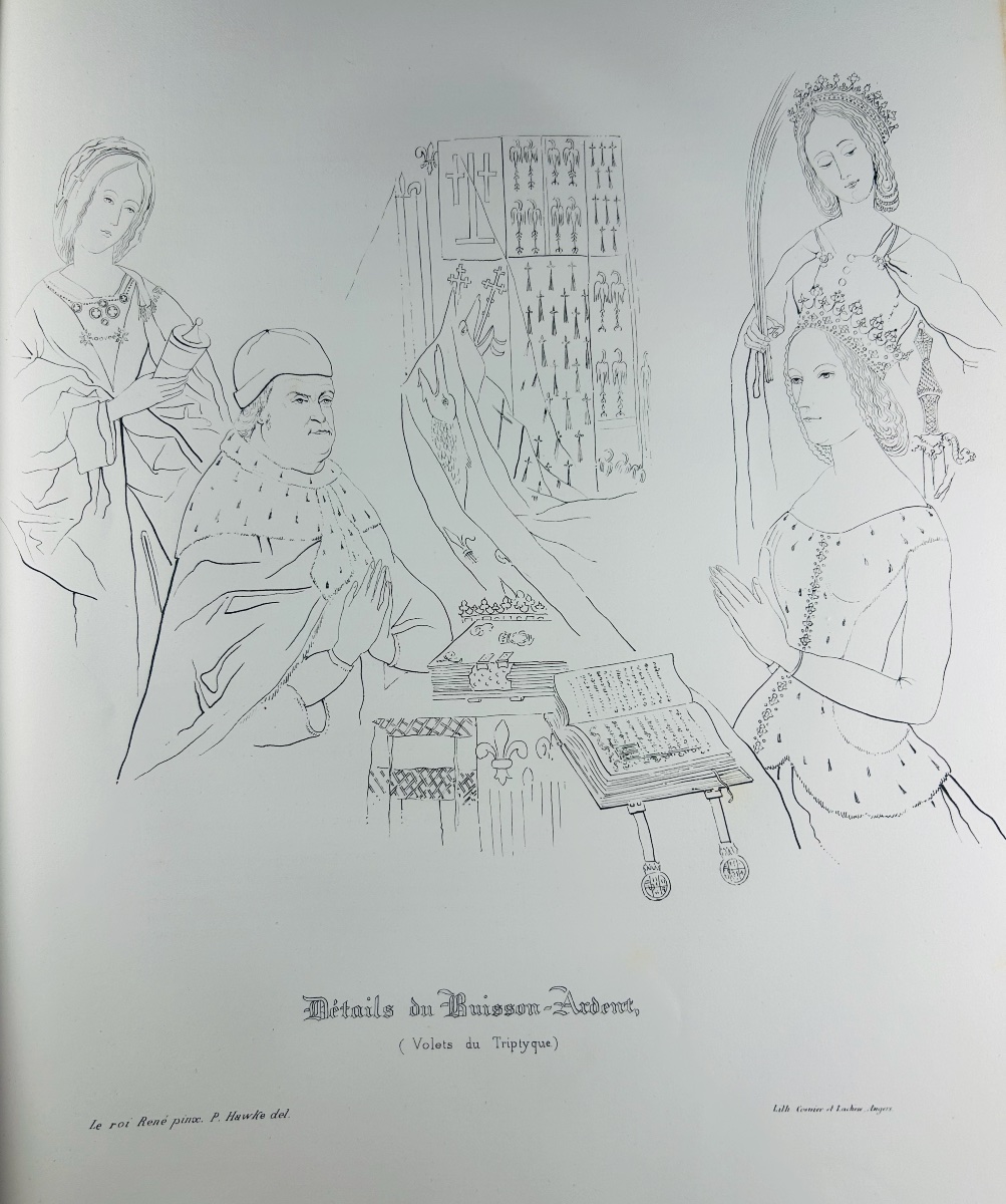 RENÉ D'ANJOU - Oeuvres complètes du Roi René. Angers, Cosnier & Lachèse, 1845, 4 volumes reliés-photo-4