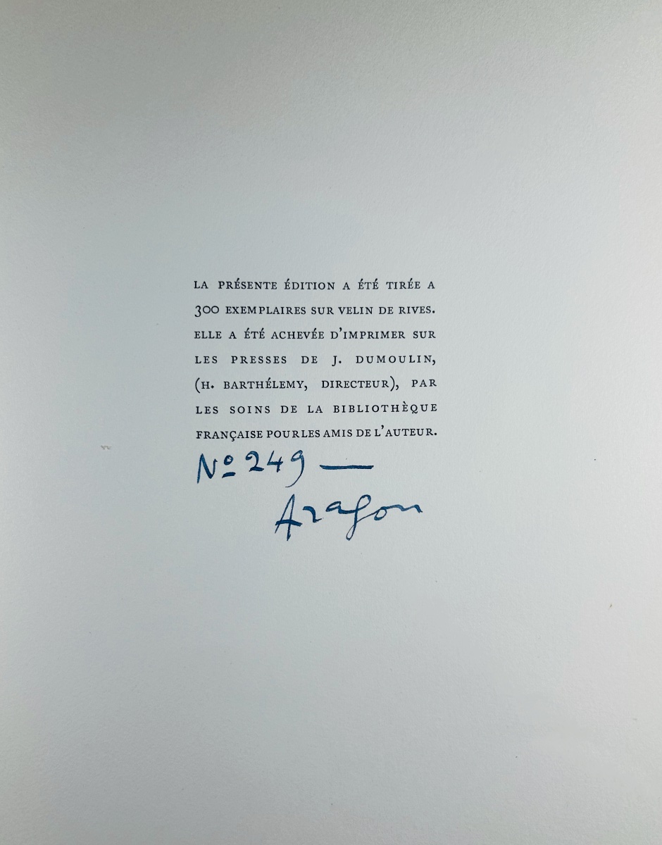 ARAGON - La naissance de la paix par René Descartes ballet. Bibliothèque Française, 1946.-photo-3