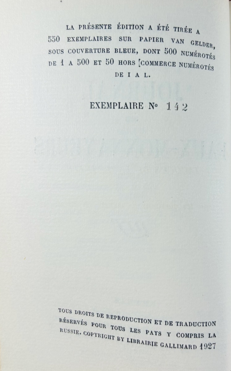GIDE - Journal des faux-monnayeurs. Gallimard, 1927 ; 2 lettres polycopiées signées Gide.-photo-3