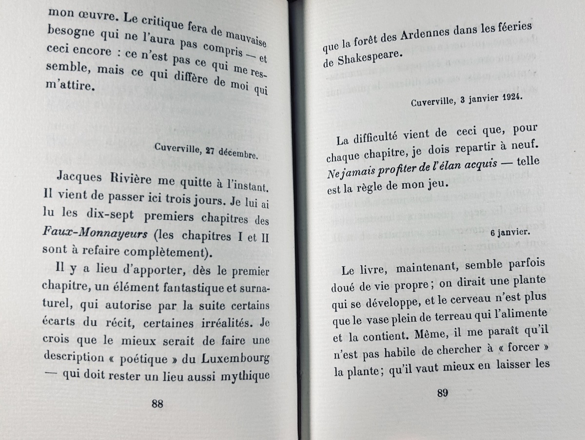 GIDE - Journal des faux-monnayeurs. Gallimard, 1927 ; 2 lettres polycopiées signées Gide.-photo-5