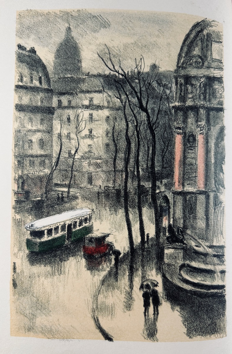 [MAHN] - DUHAMEL (Georges) - Deux hommes. Éditions Crès, 1926 , reliure signée Trinckvel. -photo-3