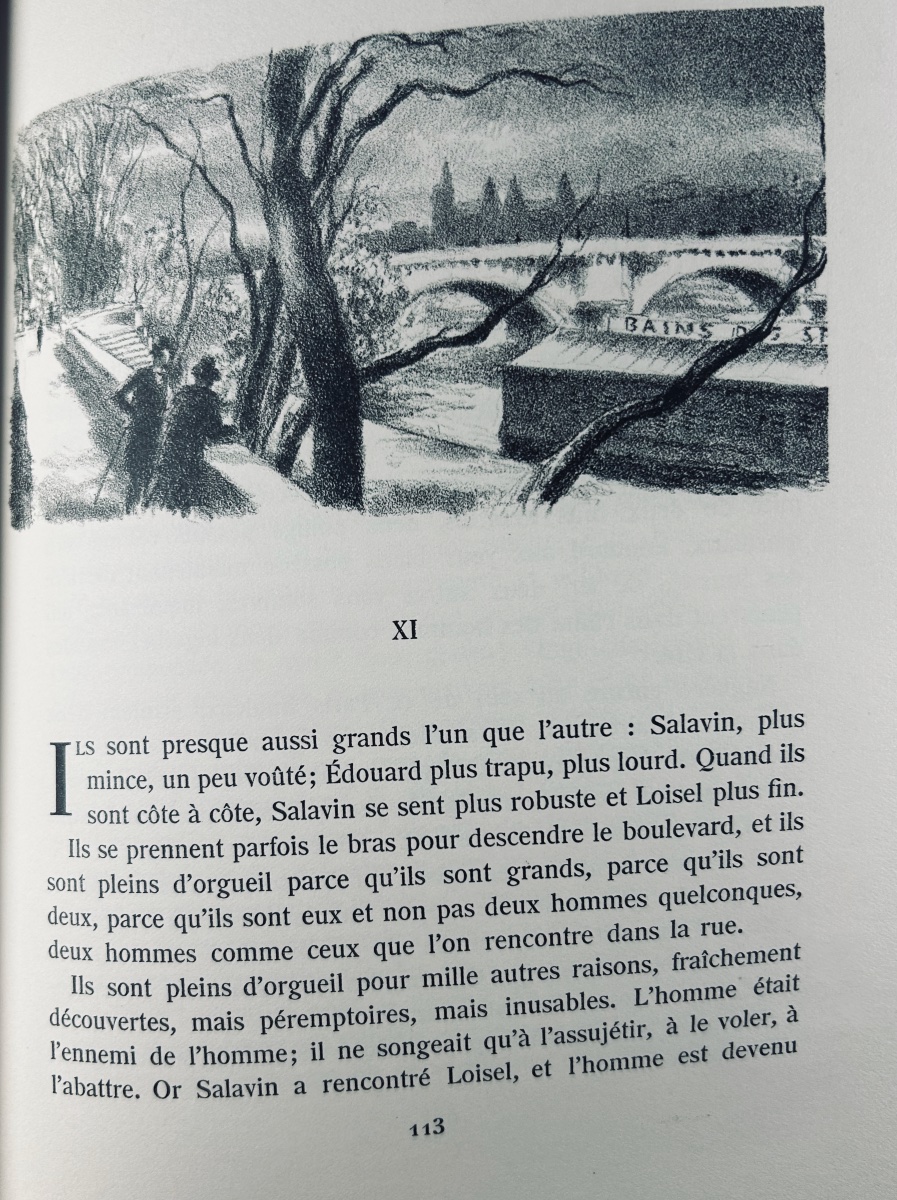 [MAHN] - DUHAMEL (Georges) - Deux hommes. Éditions Crès, 1926 , reliure signée Trinckvel. -photo-4