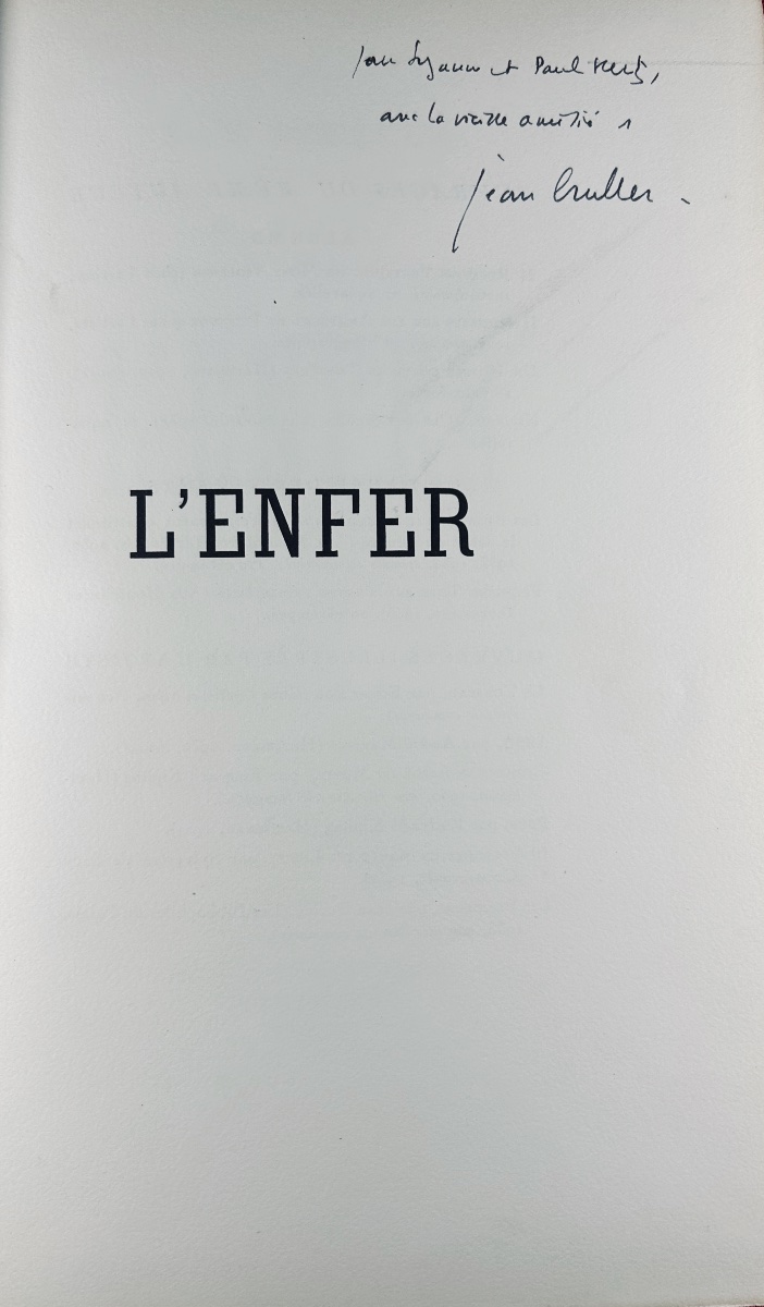[VERCORS] - BRULLER (Jean) - L'enfer. Confession d'un damné. Aux Nourritures Terrestres, 1935.-photo-4