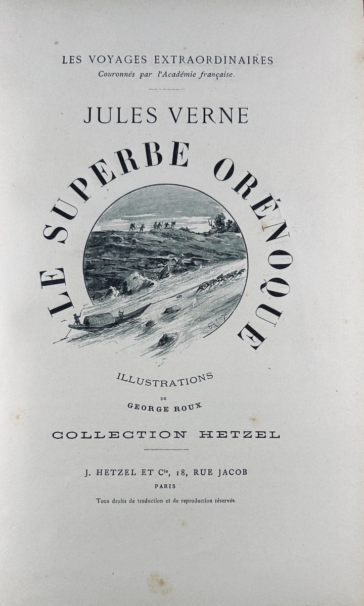 VERNE (Jules) - Le Superbe Orénoque. Paris, Hetzel, 1899, cartonnage au globe doré.-photo-2