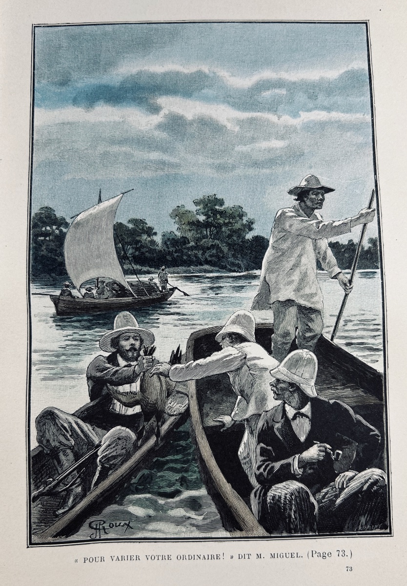 VERNE (Jules) - Le Superbe Orénoque. Paris, Hetzel, 1899, cartonnage au globe doré.-photo-1