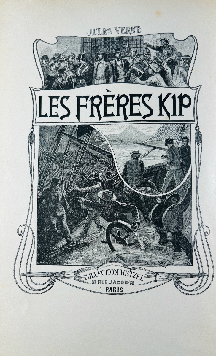 VERNE (Jules) - Les Frères Kip. Paris, Hetzel, 1890, illustrations de George Roux.-photo-4