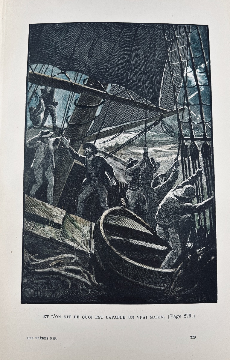 VERNE (Jules) - Les Frères Kip. Paris, Hetzel, 1890, illustrations de George Roux.-photo-2