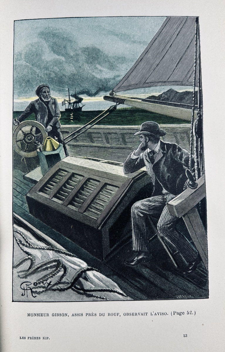 VERNE (Jules) - Les Frères Kip. Paris, Hetzel, 1890, illustrations de George Roux.-photo-4