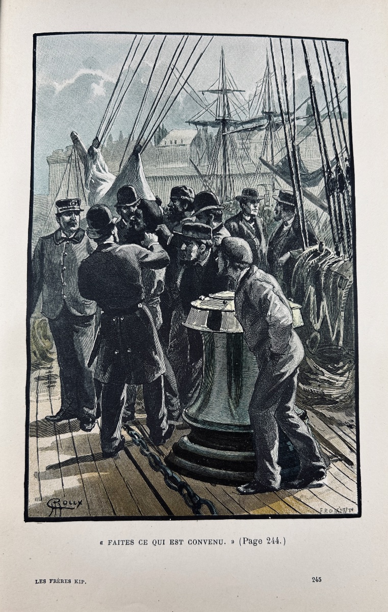 VERNE (Jules) - Les Frères Kip. Paris, Hetzel, 1890, illustrations de George Roux.-photo-6