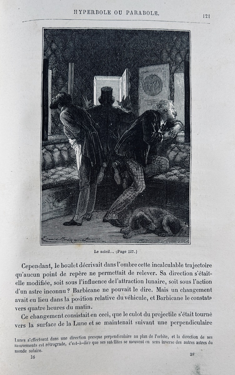 Verne (jules) - Around The Moon. Paris, Hachette, 1888, Hardcover With Initials.-photo-2