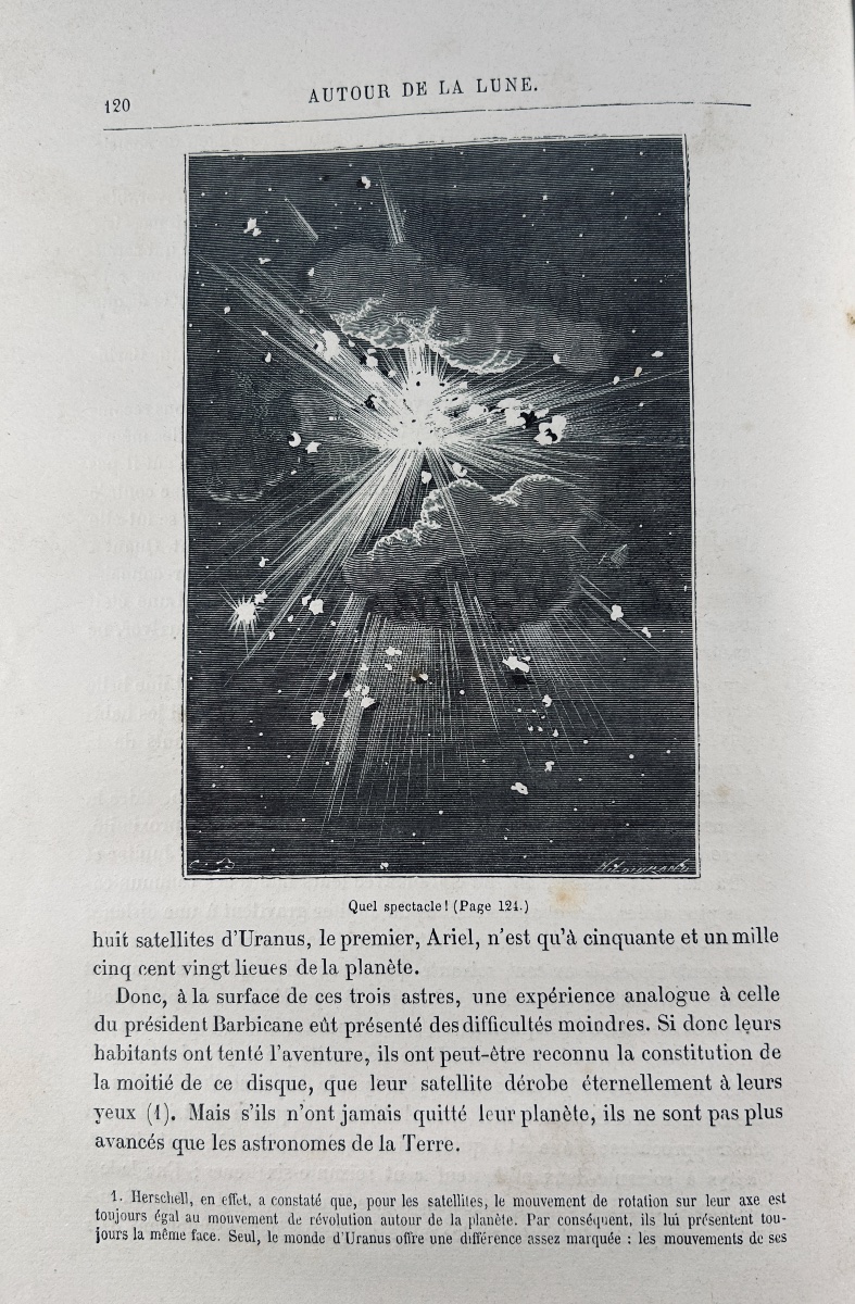 Verne (jules) - Around The Moon. Paris, Hachette, 1888, Hardcover With Initials.-photo-3