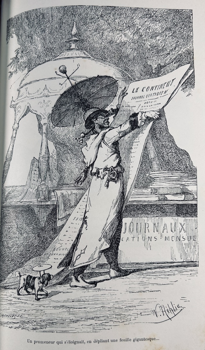 CALVET - Dans mille ans. Delagrave, vers 1890, cartonnage d'éditeur,  illustrations de  Nehlig.-photo-2