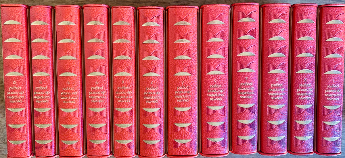 Pagnol (marcel) - Complete Works. Club De l'Honnête Homme, 1977, 12 Illustrated Folio Volumes.-photo-3