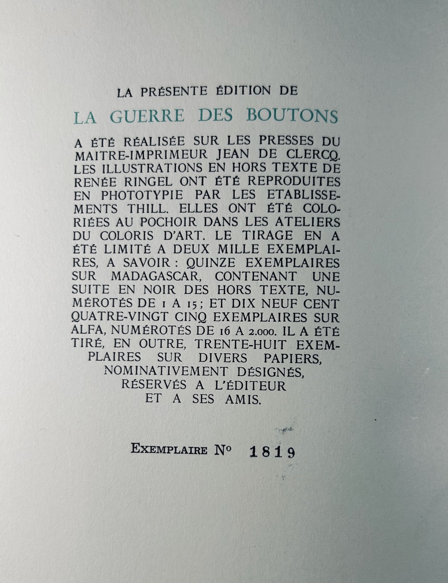 PERGAUD  - La guerre des Boutons, roman de ma douzième année. Éditions Terre  Latine, 1960.-photo-8