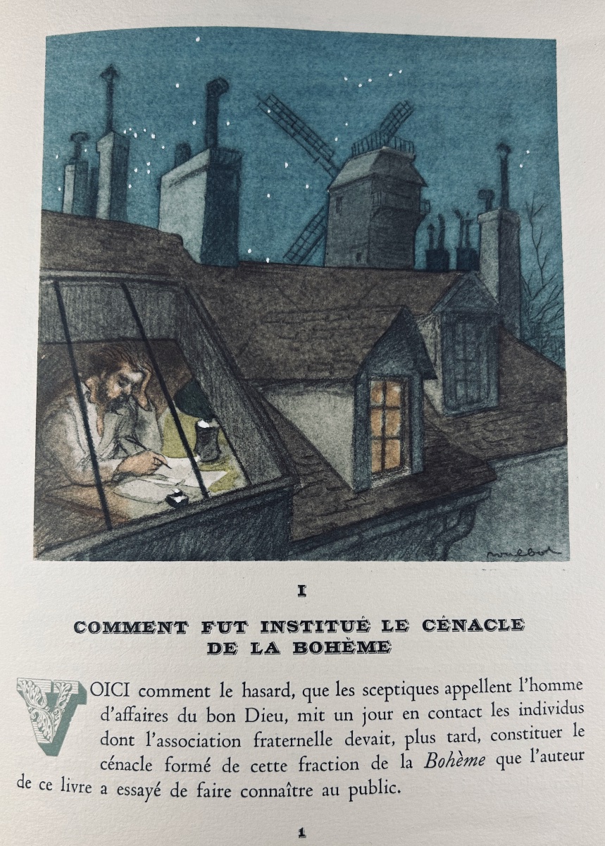 [poulbot] - Murger - Scenes From A Bohemian Life. Colbert, 1946, With An Illustration By Poulbot.-photo-3