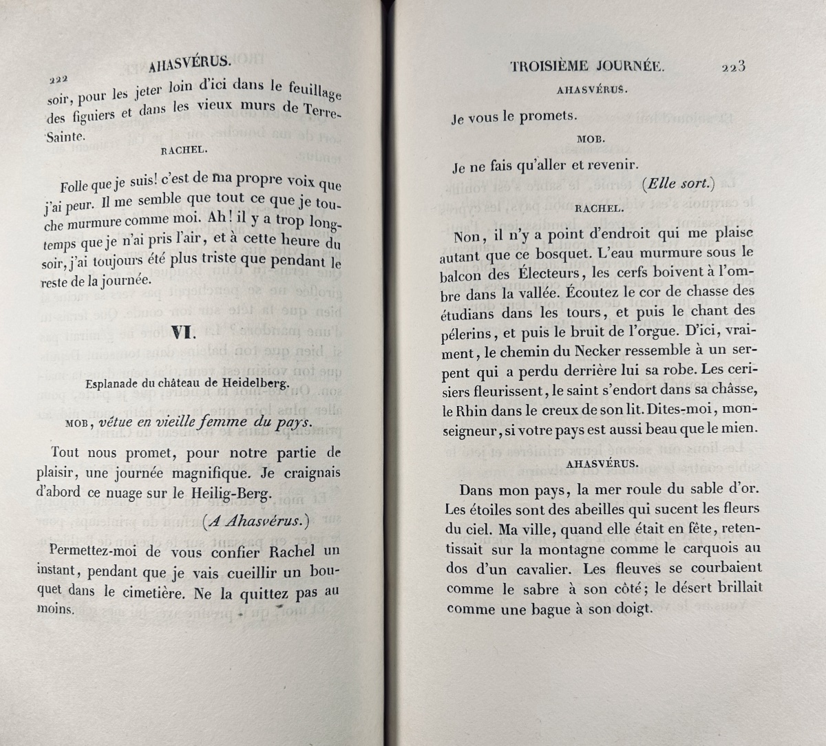 QUINET (Edgar) - Ahasvérius. Revue des Deux Mondes, Guyot et Baillière, 1834, reliure d'époque.-photo-3