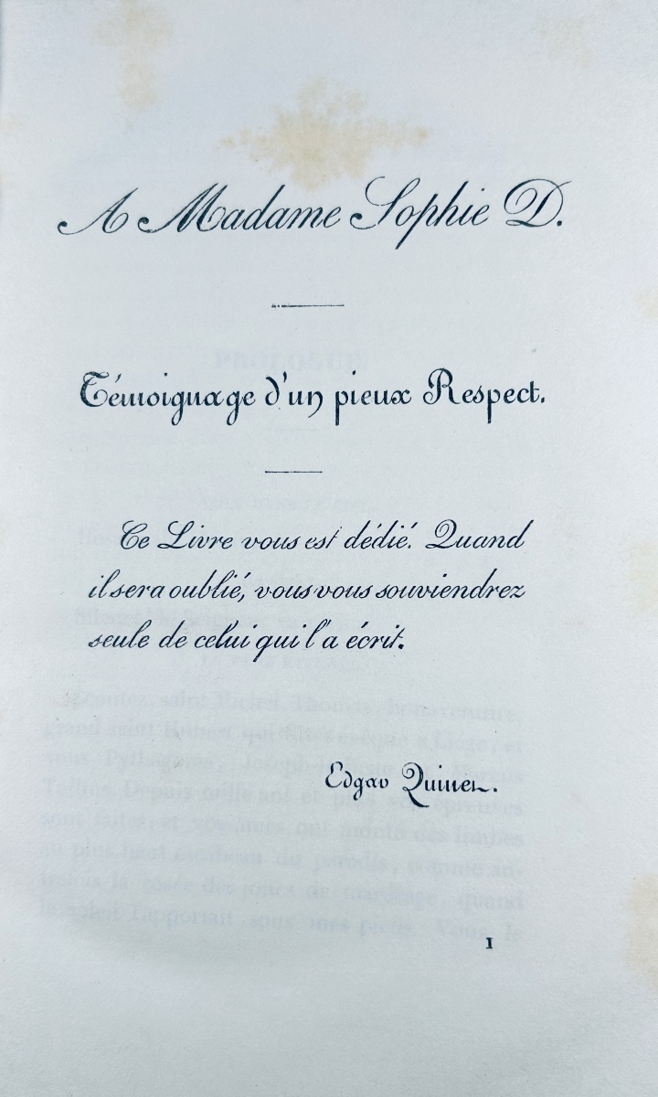 QUINET (Edgar) - Ahasvérius. Revue des Deux Mondes, Guyot et Baillière, 1834, reliure d'époque.-photo-2