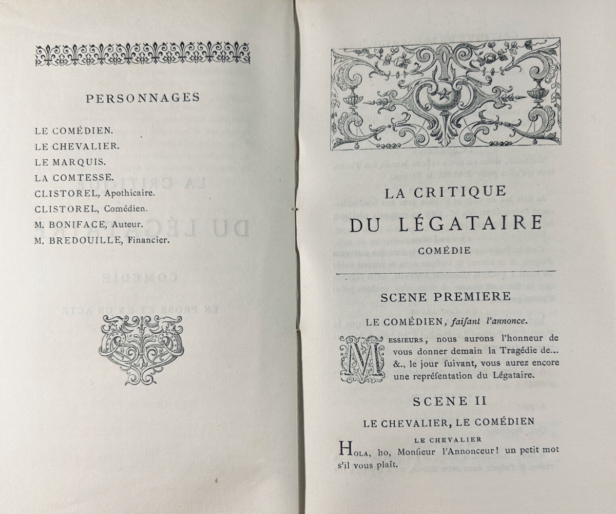 Regnard - Selected Plays. Delarue, Circa 1900, Bibliophile Edition On Large-format Paper, To Be Bound.-photo-1