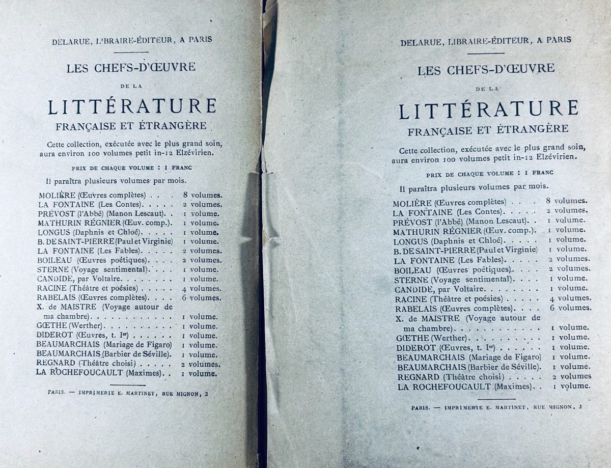 Regnard - Selected Plays. Delarue, Circa 1900, Bibliophile Edition On Large-format Paper, To Be Bound.-photo-8