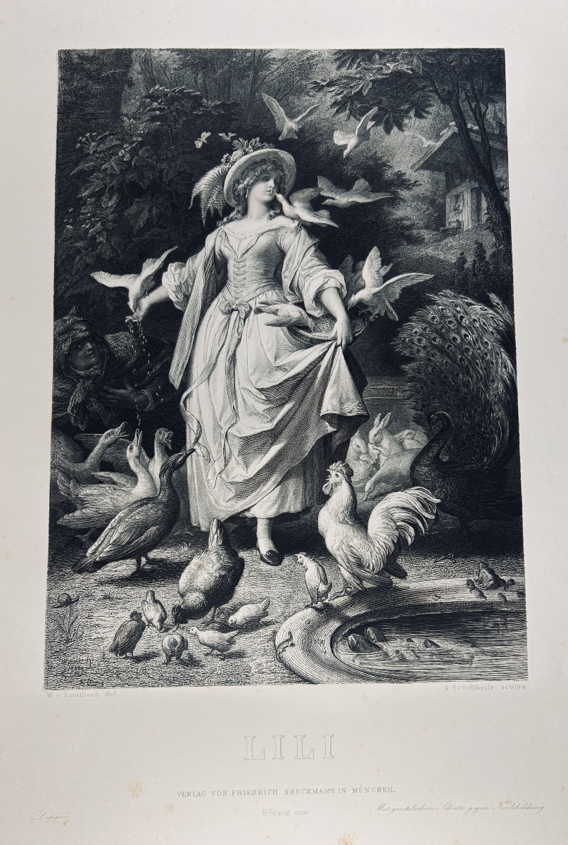 Saint-victor & Kaulbach - Goethe's Women. Hachette, 1870. Publisher's Hardcover. -photo-3