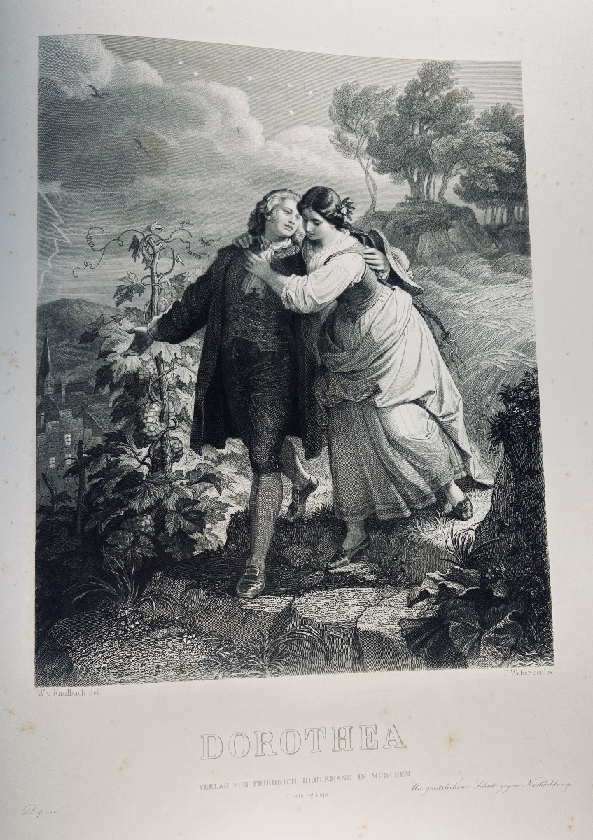 Saint-victor & Kaulbach - Goethe's Women. Hachette, 1870. Publisher's Hardcover. -photo-4