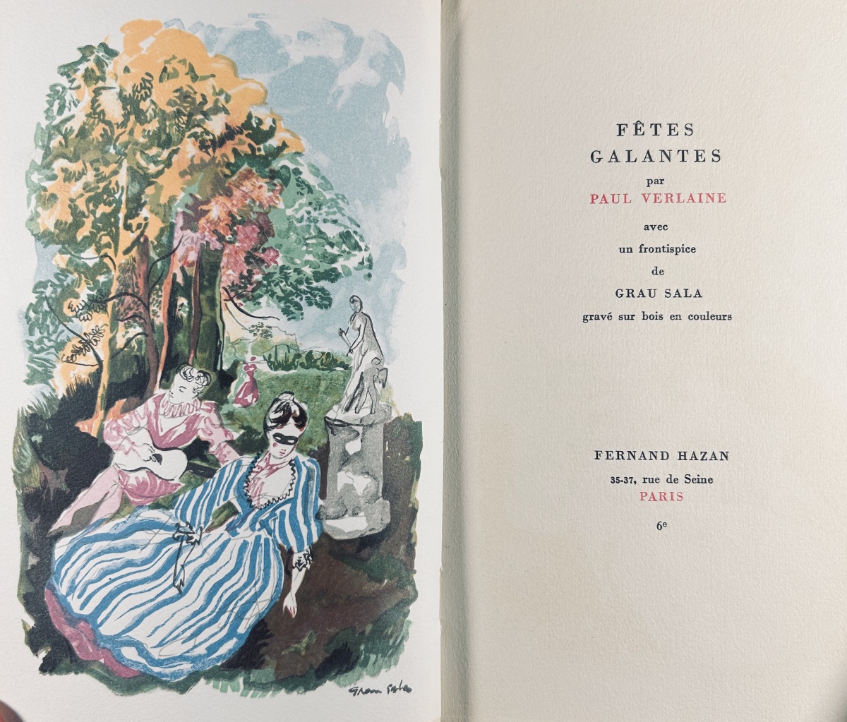 VERLAINE - Oeuvres. Hazan, 1975, illustré de frontispices de Grau Sala, exemplaires numérotés.-photo-4