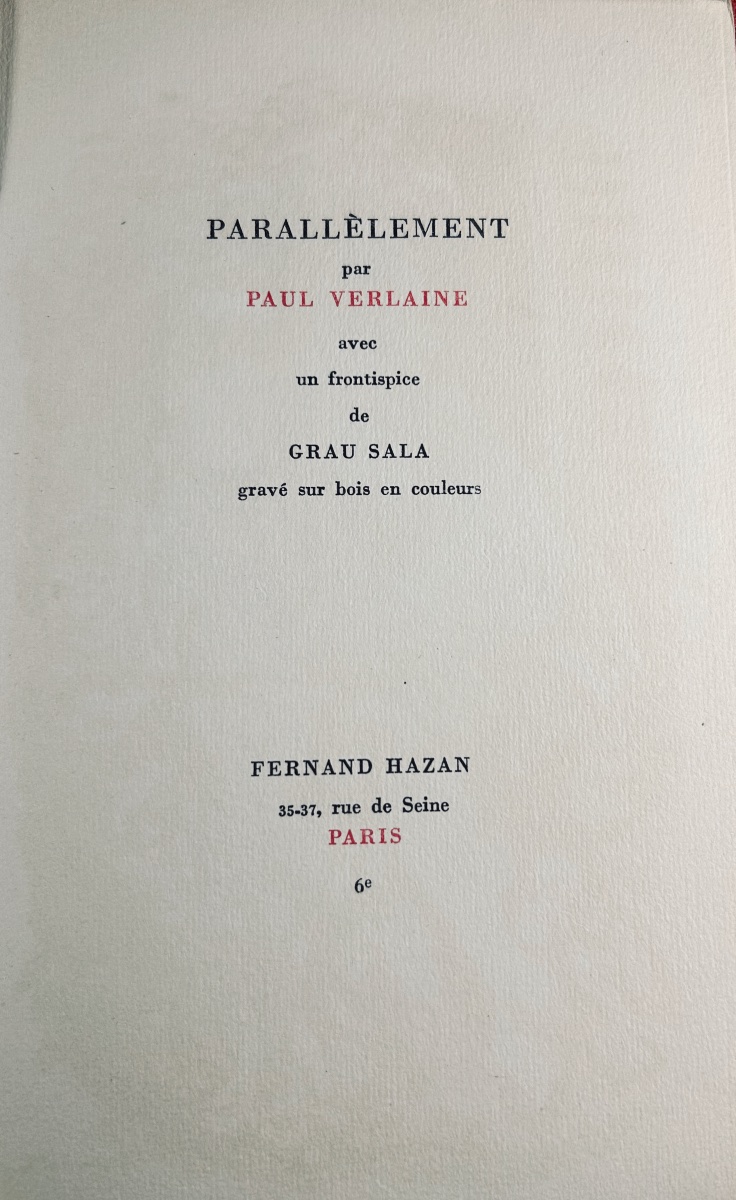 VERLAINE - Oeuvres. Hazan, 1975, illustré de frontispices de Grau Sala, exemplaires numérotés.-photo-6