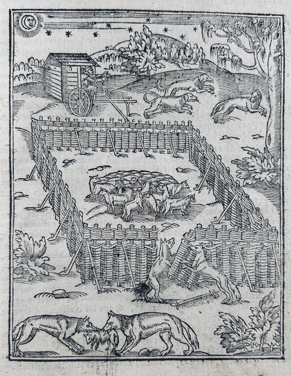 CLARMORGAN (Jean de) - La chasse du loup, fort utile et nécessaire. Rouen, Gevffroy, 1620.