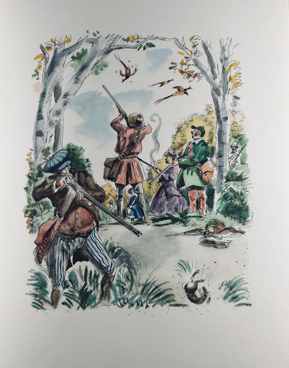 Houdetot (adolphe d') - *the Rustic Hunter*. La Toison d'Or, 1955, Illustrated By Pierre Maël.-photo-2