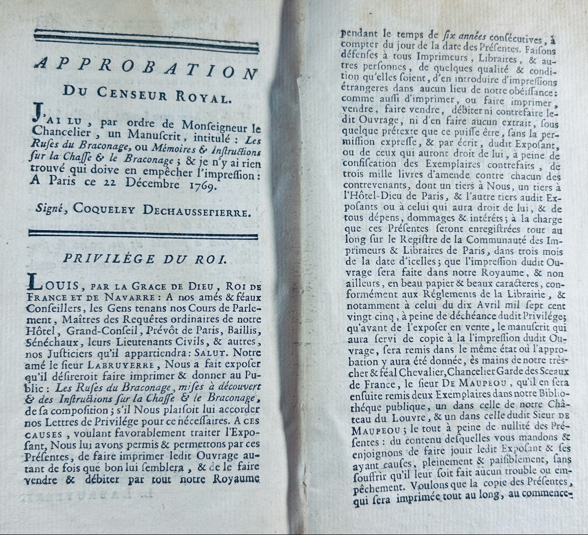 Labruyerre - The Tricks Of Poaching, Exposed. Published By Lottin, 1771, In A Period Binding.-photo-5