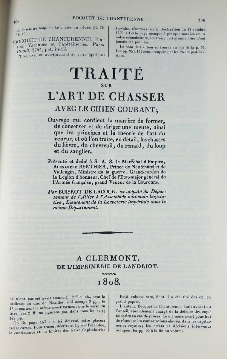 Thiebaud (j.) - Bibliography Of French Works On Hunting. Gibert Jeune, 1974, Paperback.-photo-1