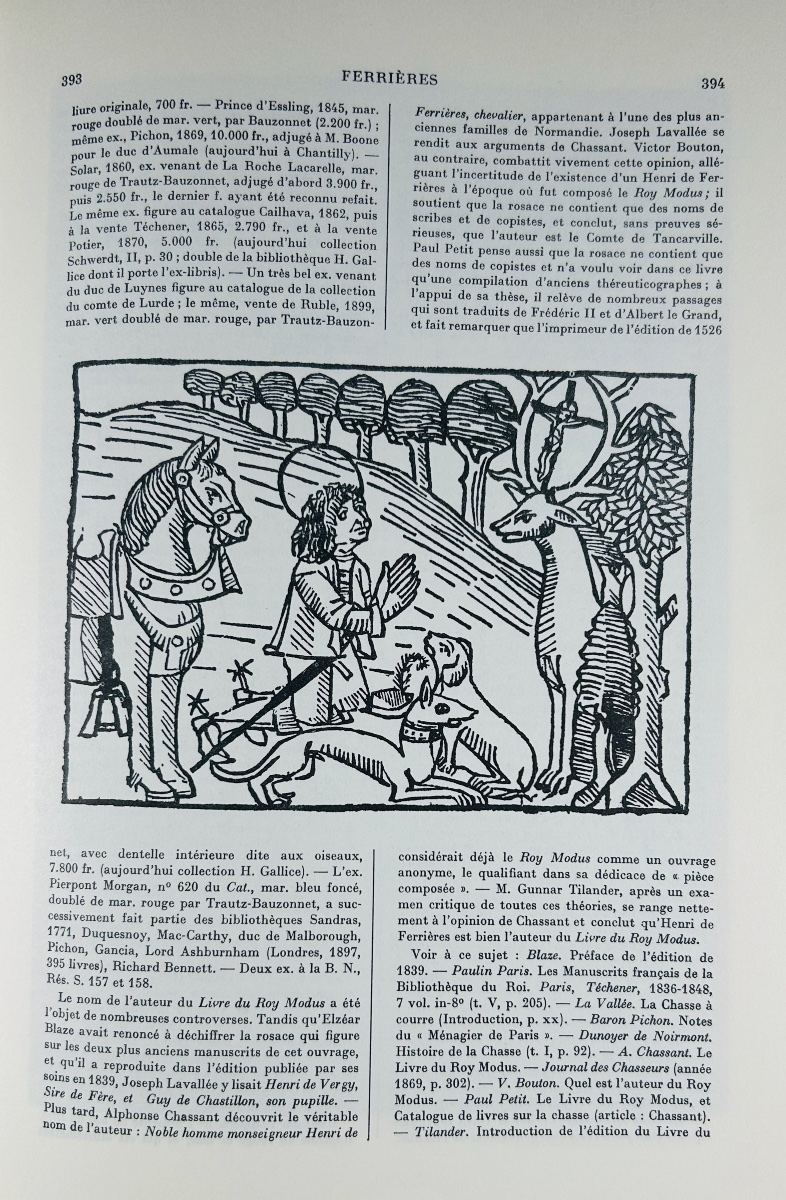 Thiebaud (j.) - Bibliography Of French Works On Hunting. Gibert Jeune, 1974, Paperback.-photo-4
