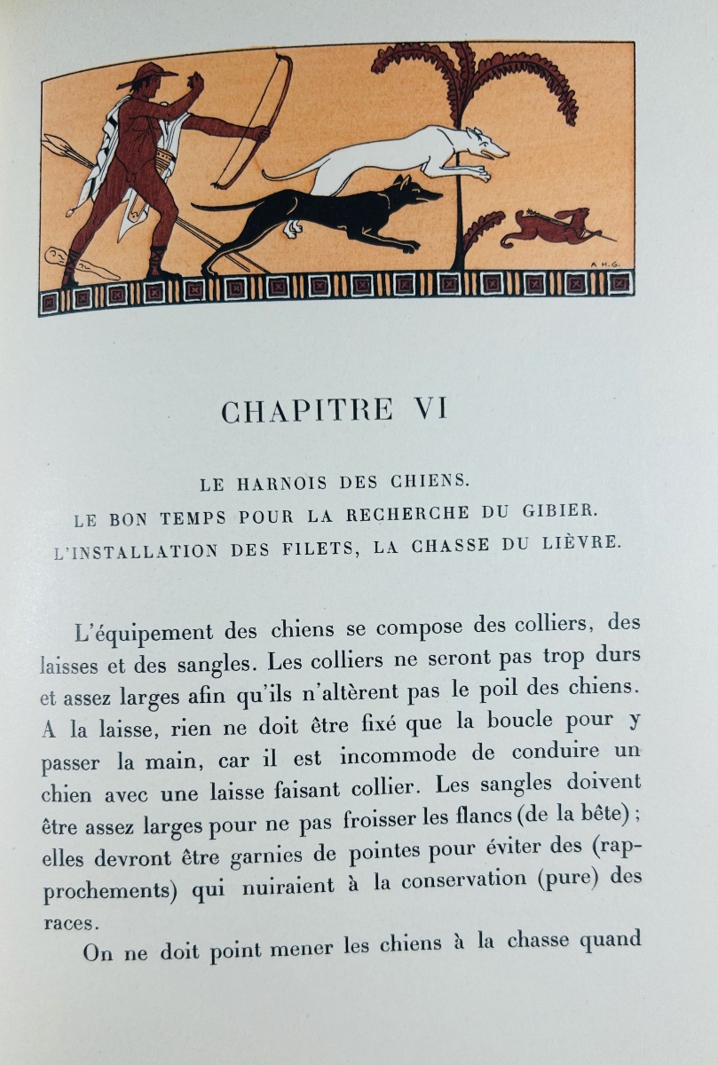 Xenophon - On Cynégetics, Or The Art Of Hunting. Roger Et Cie, 1911, Illustrations By Gillot.-photo-5