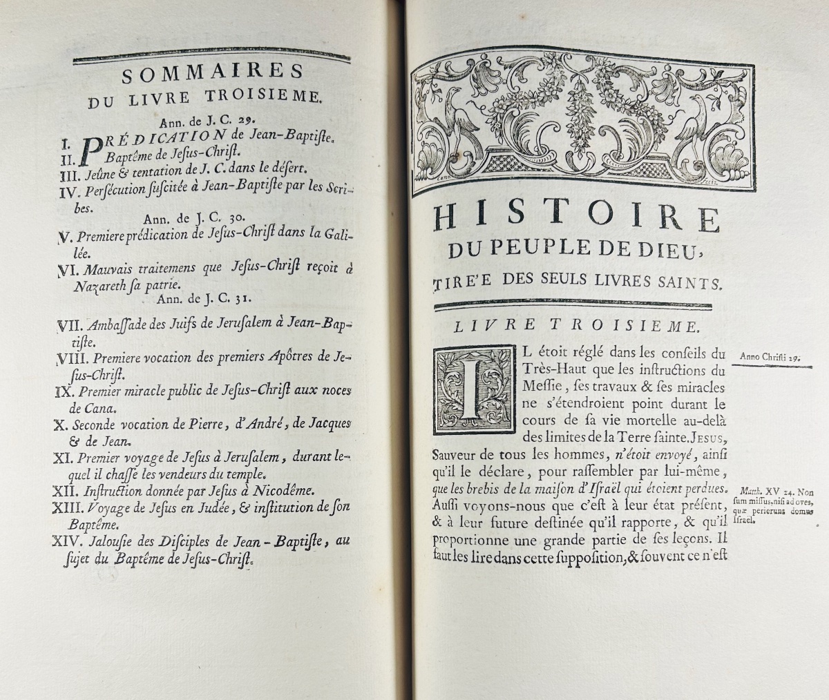 BERRUYER - Histoire du peuple de dieu. Neaulme, & Compagnie, 1755, reliure en maroquin rouge.-photo-8