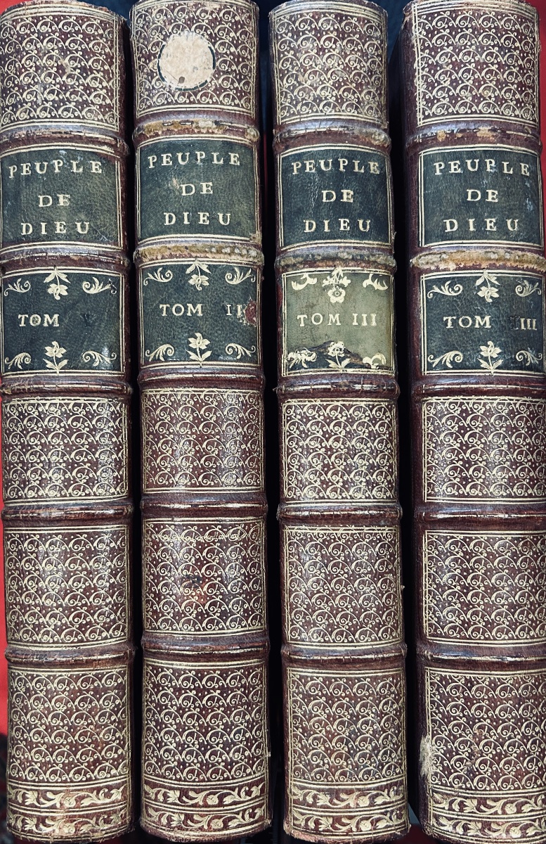 BERRUYER - Histoire du peuple de dieu. Neaulme, & Compagnie, 1755, reliure en maroquin rouge.