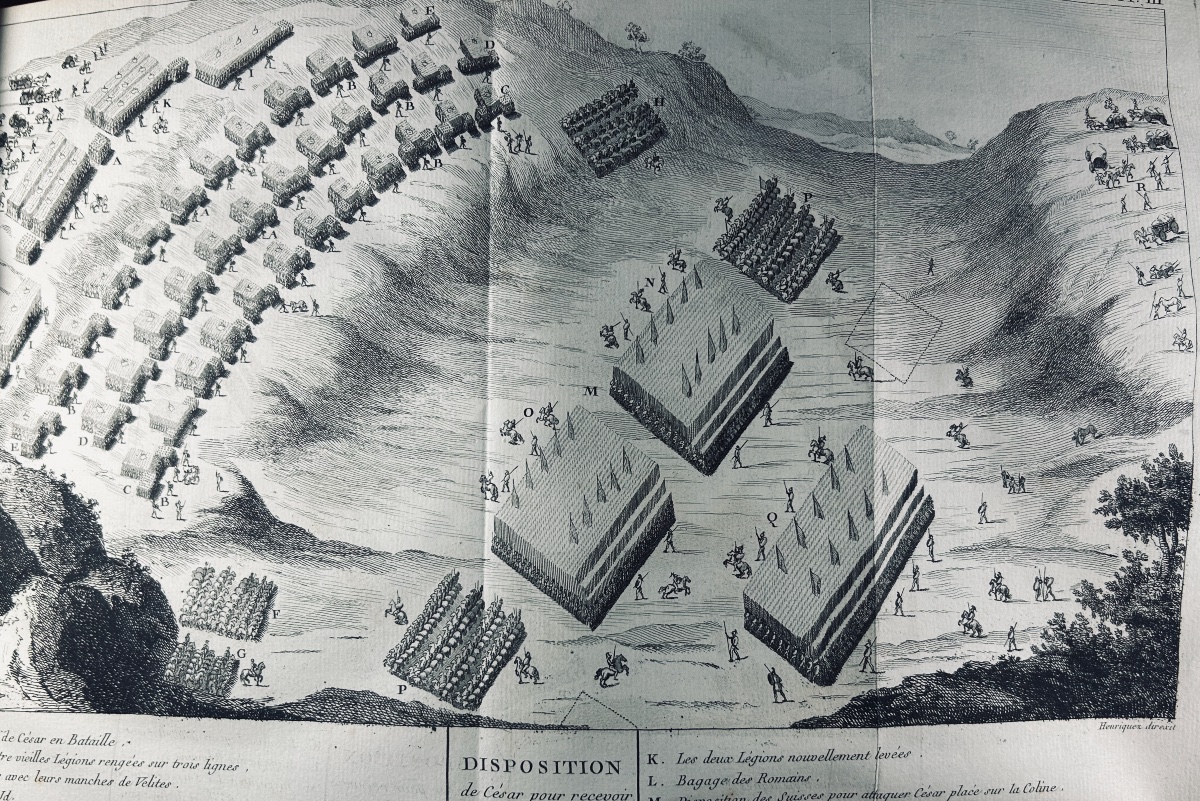 Turpin De Crissé (lancelot) — Commentary By César. Montargis, 1785, 3 Volumes, 40 Engravings.-photo-2