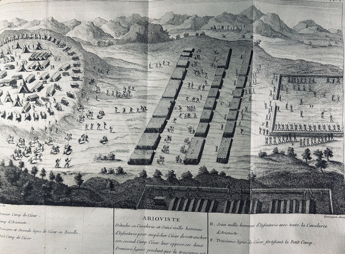 Turpin De Crissé (lancelot) — Commentary By César. Montargis, 1785, 3 Volumes, 40 Engravings.-photo-3