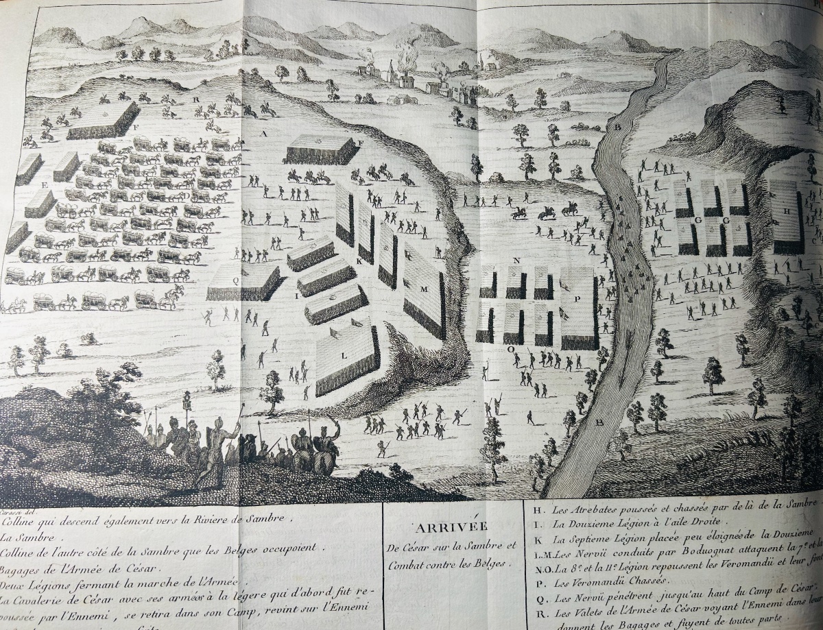 Turpin De Crissé (lancelot) — Commentary By César. Montargis, 1785, 3 Volumes, 40 Engravings.-photo-6