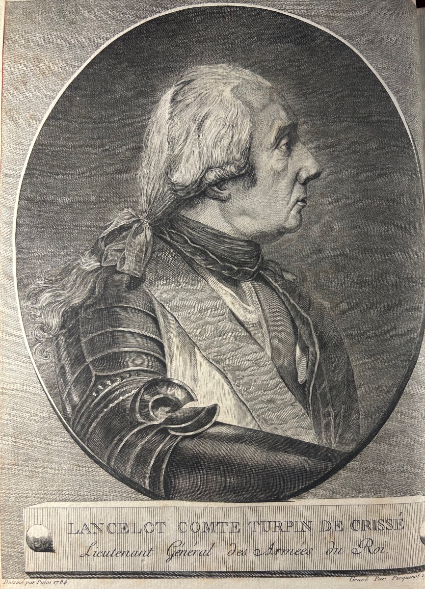 Turpin De Crissé (lancelot) — Commentary By César. Montargis, 1785, 3 Volumes, 40 Engravings.