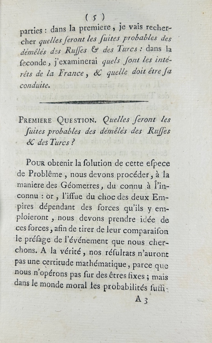 Volney - Reflections On The Current War With The Turks. 1798. With A Text By Berthier.-photo-2