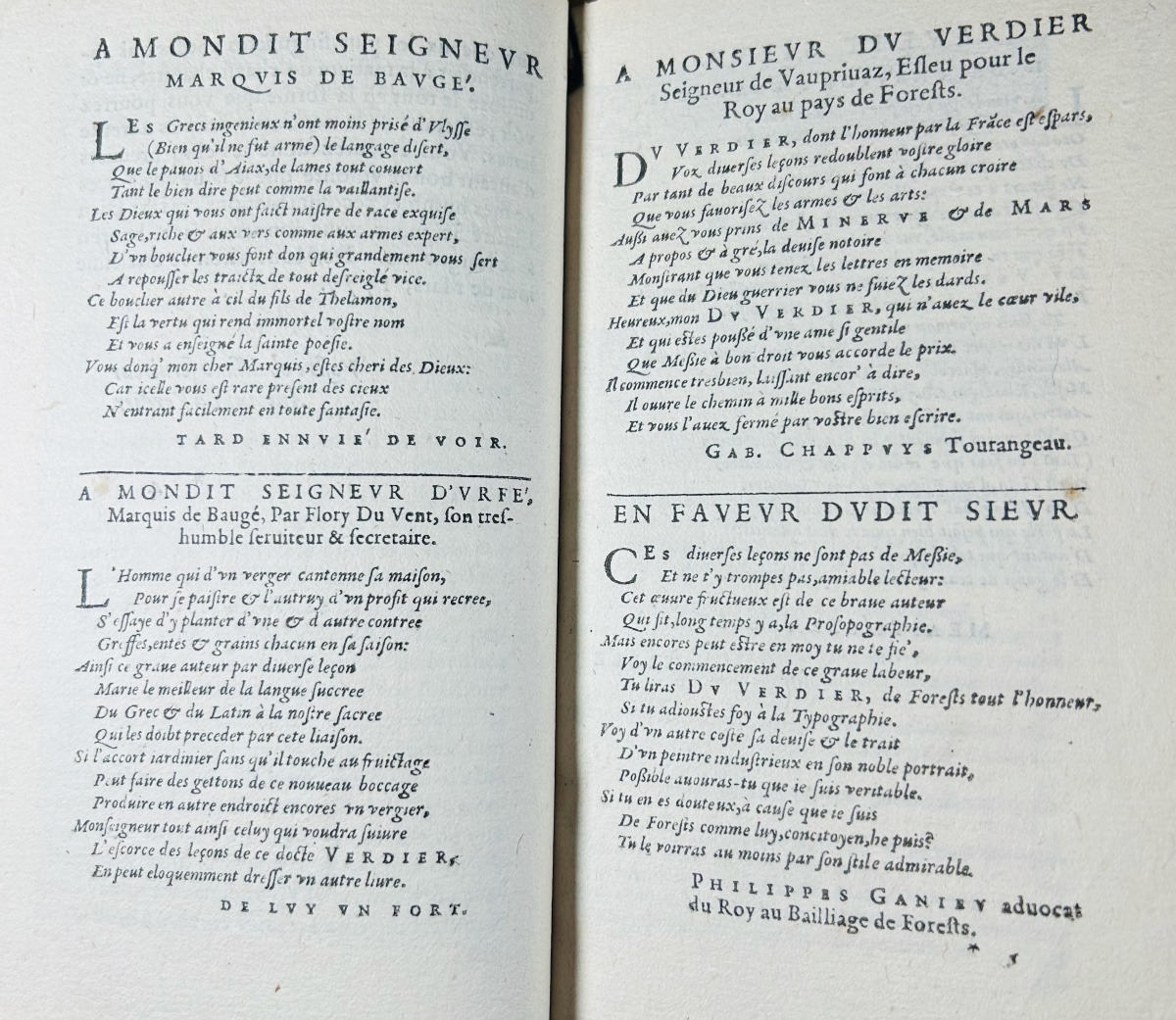 Verdier & Messie (pierre) - The Various Lessons Of Anoine Pierre Du Verdier. Lyon, 1577.-photo-2